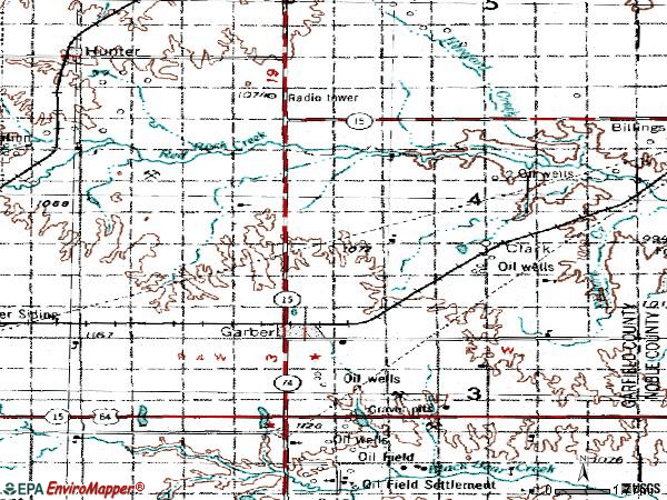 Zip code 73738 topographic map