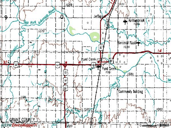 Zip code 73766 topographic map