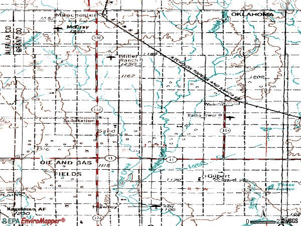 Zip code 73771 topographic map
