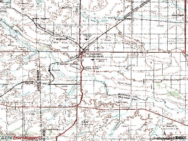 Zip code 73860 topographic map