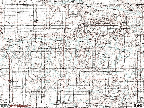 Zip code 73932 topographic map
