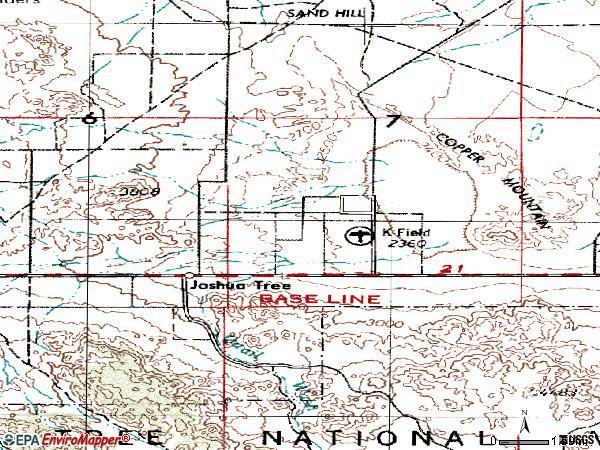 Zip code 92252 topographic map