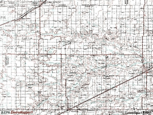 Zip code 73939 topographic map