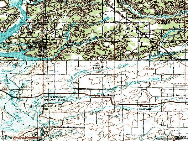 Zip code 74441 topographic map