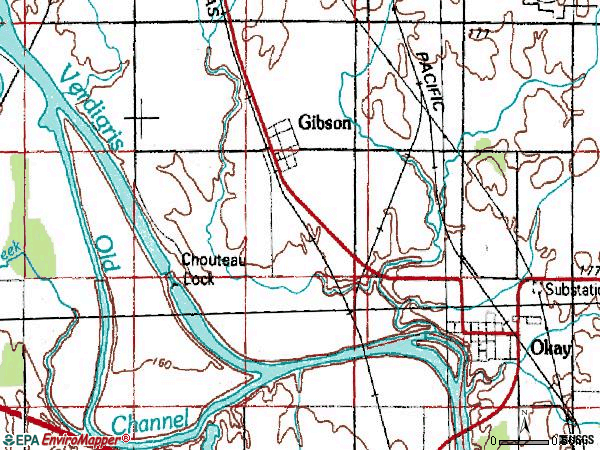 Zip code 74446 topographic map