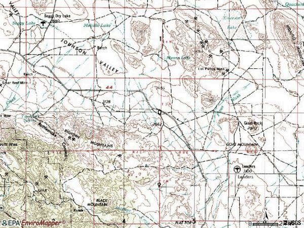 Zip code 92285 topographic map