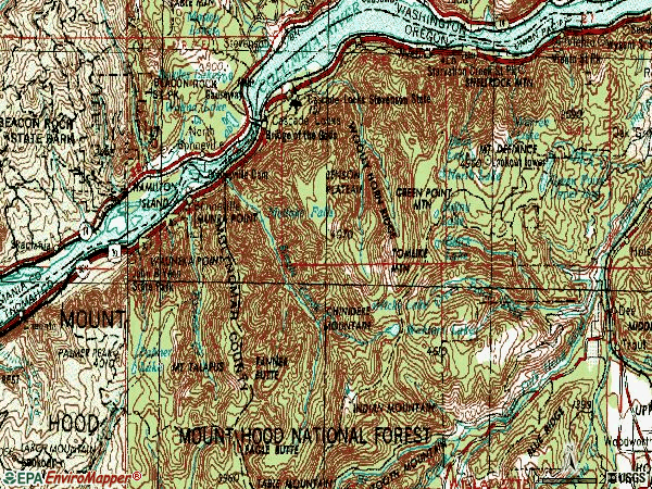 Zip code 97014 topographic map