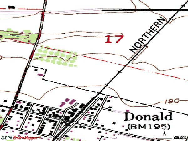 Zip code 97020 topographic map