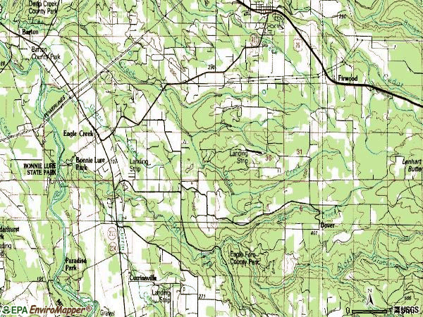 Zip code 97022 topographic map