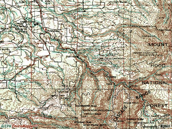 Zip code 97023 topographic map