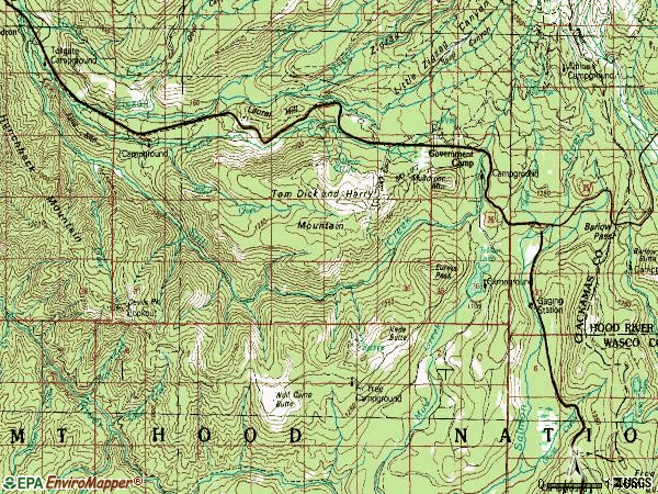 Zip code 97028 topographic map