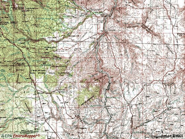 Zip code 97037 topographic map