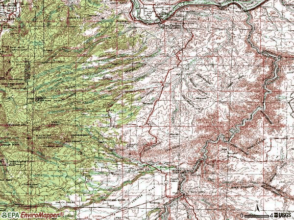 Zip code 97063 topographic map