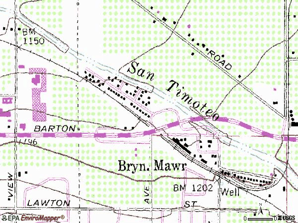 Zip code 92318 topographic map