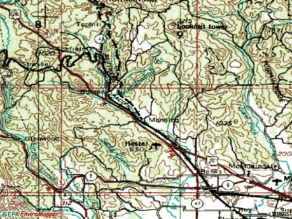 Zip code 97106 topographic map