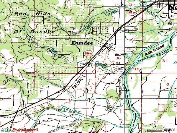 Zip code 97115 topographic map