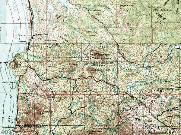 Zip code 97138 topographic map