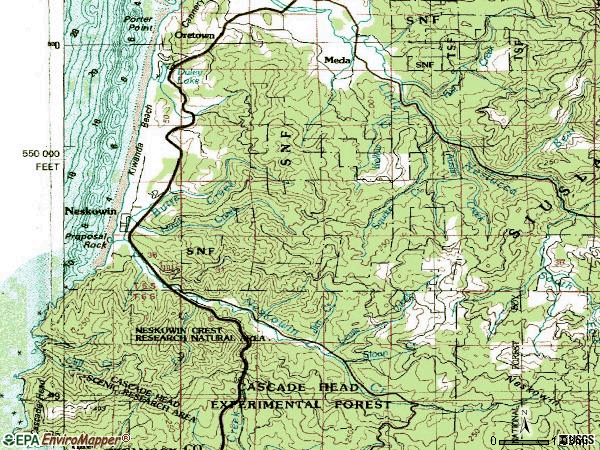 Zip code 97149 topographic map