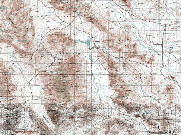 Zip code 92328 topographic map