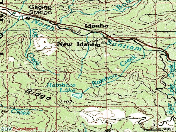 Zip code 97350 topographic map