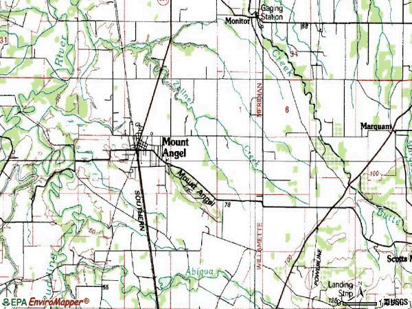 Zip code 97362 topographic map