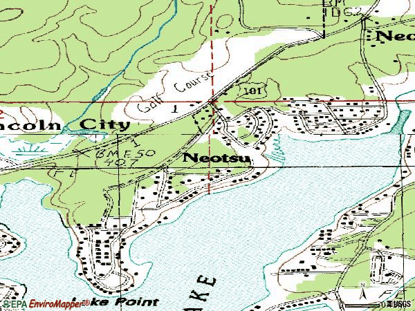 Zip code 97364 topographic map