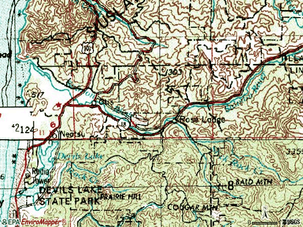 Zip code 97368 topographic map