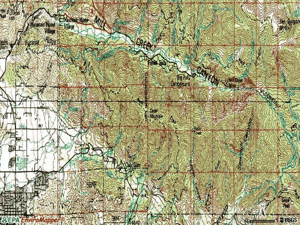 Zip code 92339 topographic map