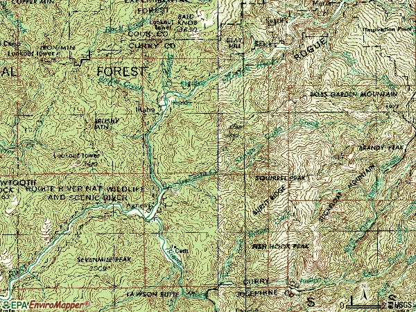 Zip code 97406 topographic map