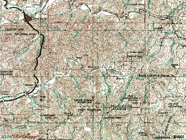 Zip code 97410 topographic map