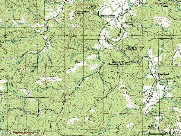 Zip code 97414 topographic map
