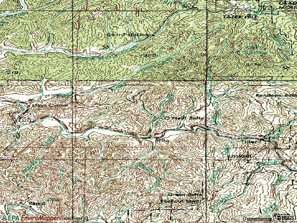 Zip code 97429 topographic map