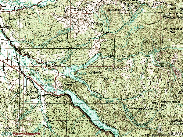 Zip code 97438 topographic map