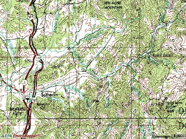 Zip code 97479 topographic map