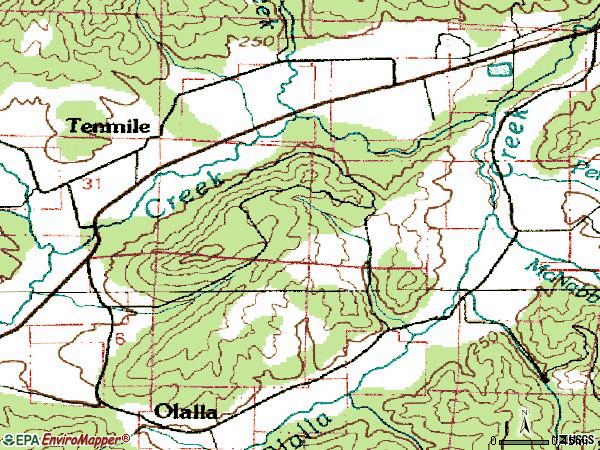 Zip code 97481 topographic map