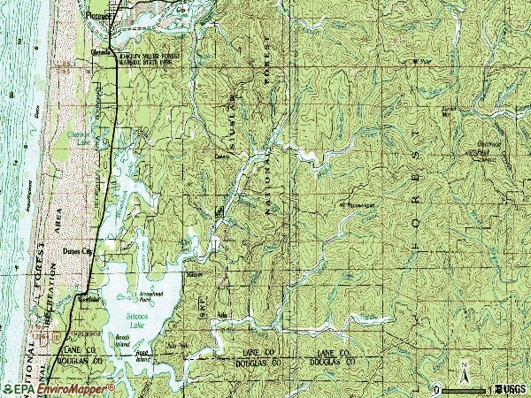 Zip code 97493 topographic map