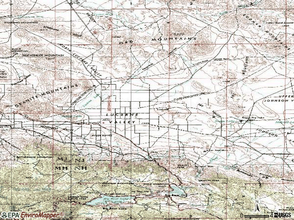 Zip code 92356 topographic map