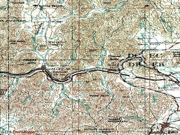 Zip code 97525 topographic map