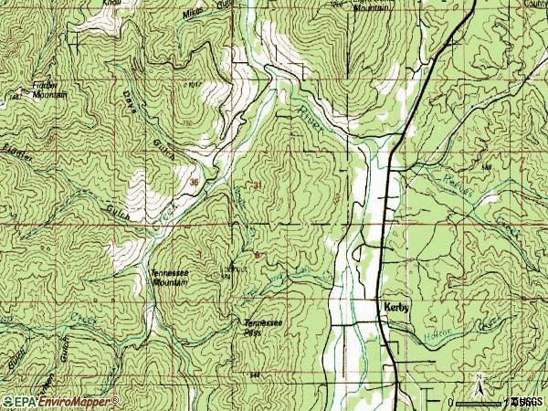 Zip code 97531 topographic map