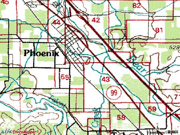 Zip code 97535 topographic map