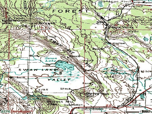 Zip code 97625 topographic map