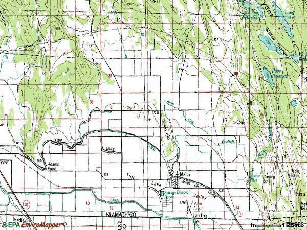 Zip code 97632 topographic map