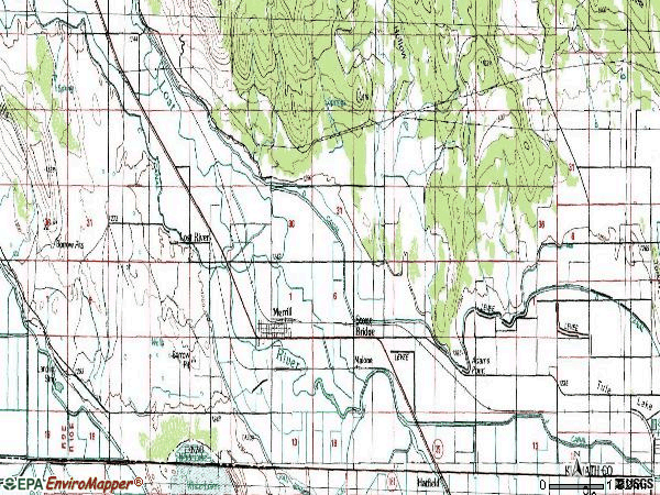 Zip code 97633 topographic map