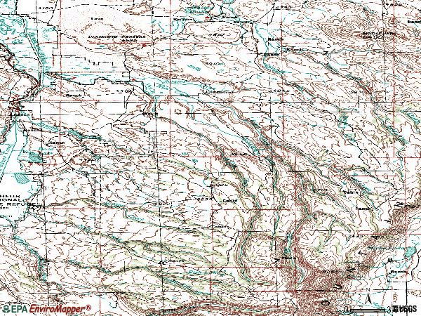 Zip code 97722 topographic map
