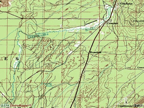 Zip code 97733 topographic map
