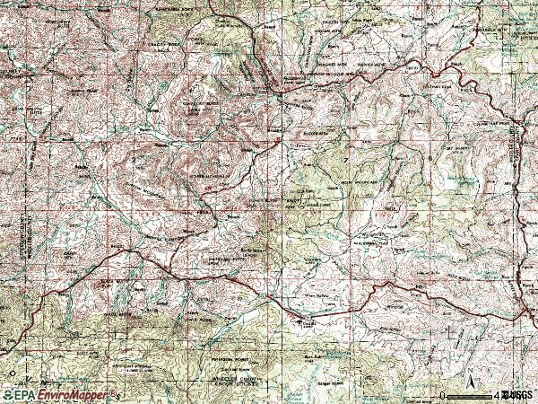 Zip code 97750 topographic map