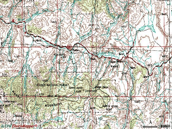 Zip code 97752 topographic map
