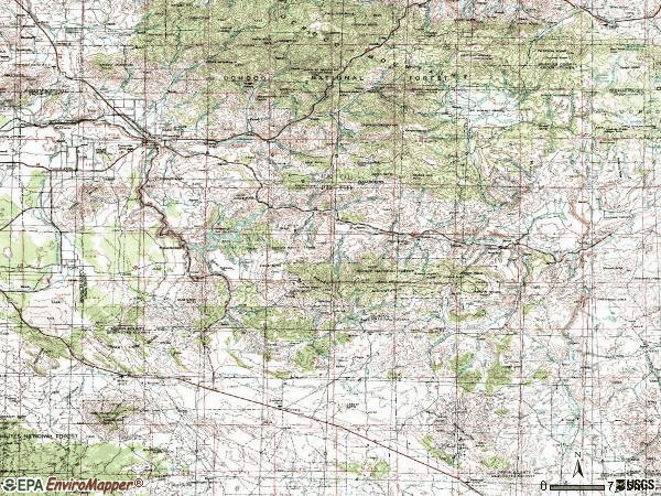 Zip code 97754 topographic map