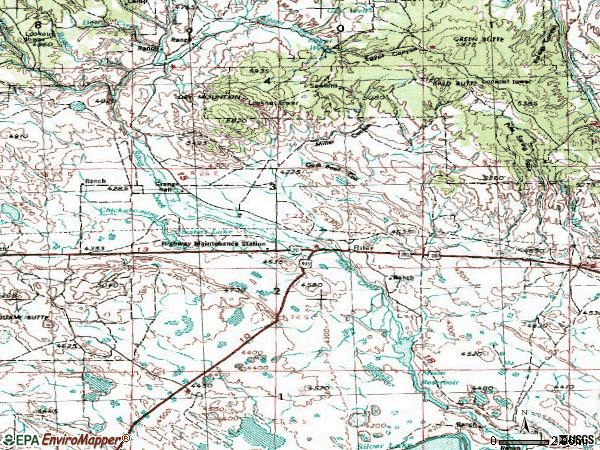 Zip code 97758 topographic map