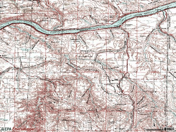 Zip code 97812 topographic map